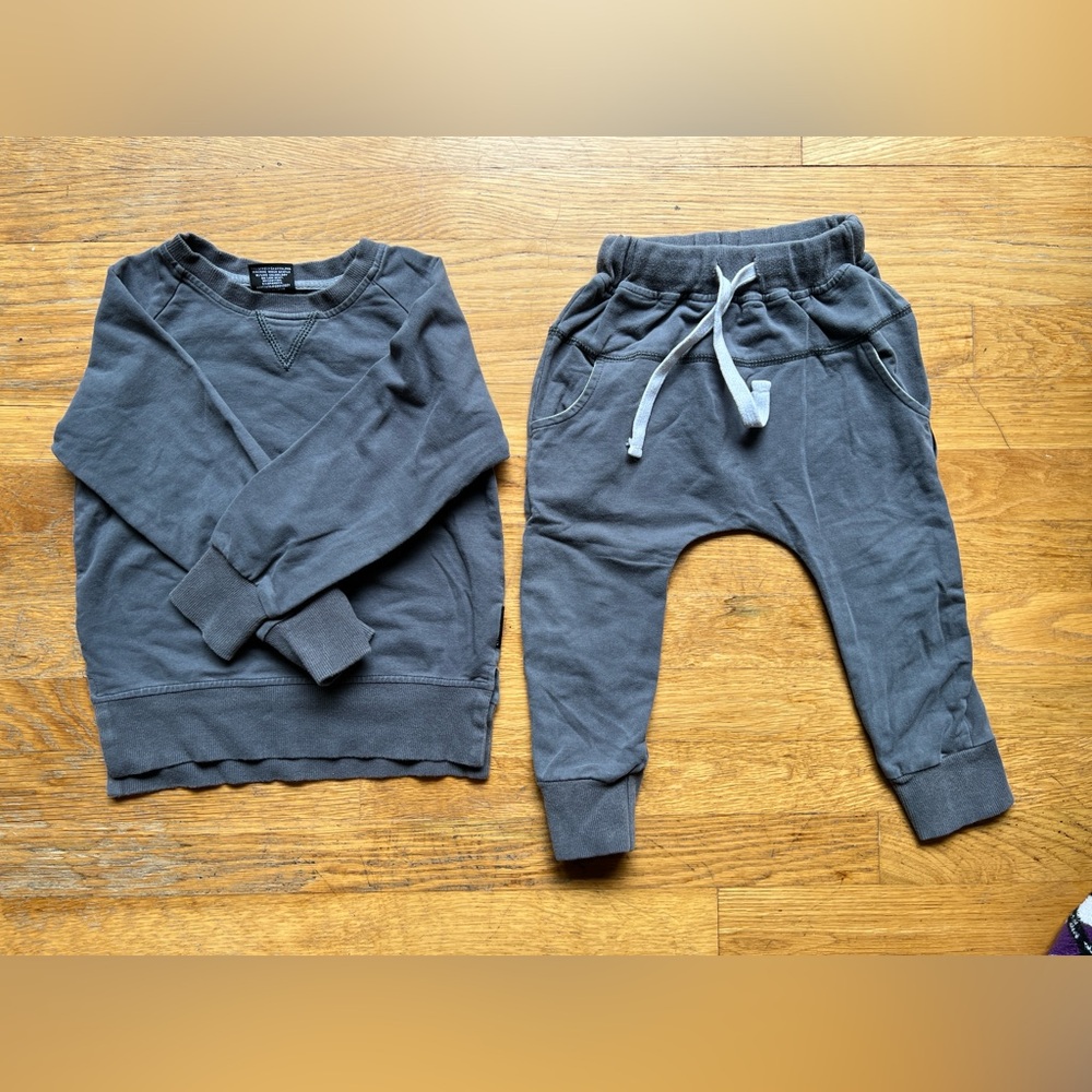 Little Bipsy Grey Jogger & Sweatshirt